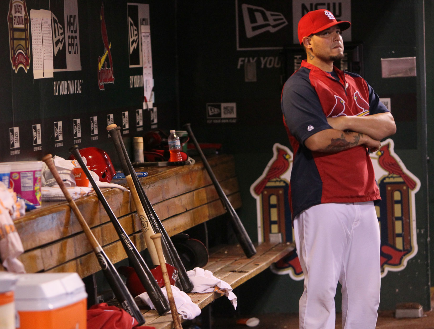 Molina in the dugout in 2013